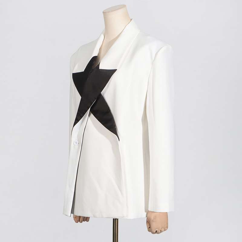 Patchwork Star Loose Chic Blazer image 5