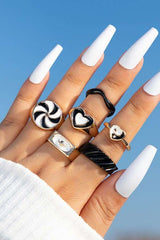 Black and White Statement Rings image 0