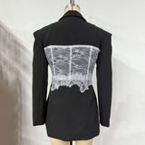 Blazer with White Lace Corset image 2