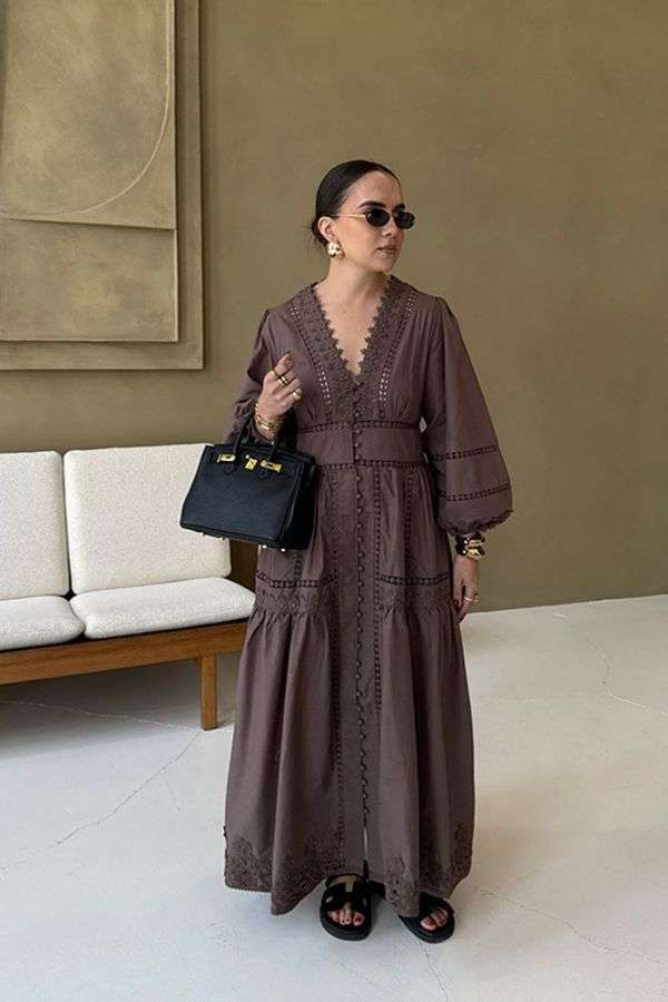 Boho Maxi Dress with Embroidered Details image 0