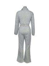 2 Pieces Crop Top Jacket Jogger Pants Set image 5