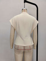 Sleeveless Top with Waist Belt Detail image 5