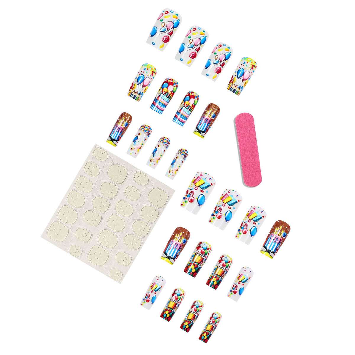Colorful Birthday Celebration Nail Art Set image 2