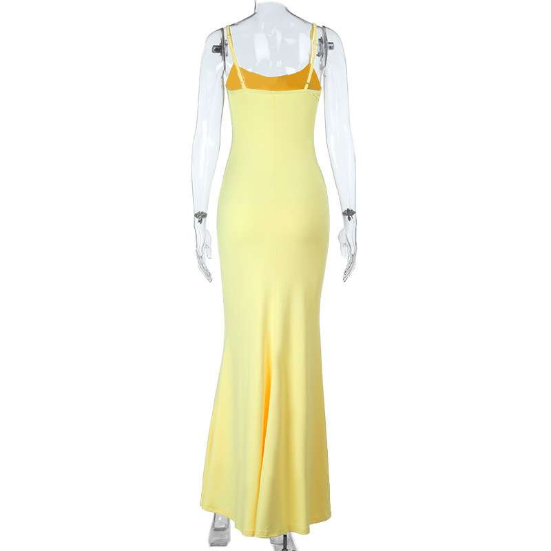 Stylish Yellow Maxi Dress image 5
