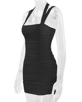 Ruched Halter Bodycon Mini Dress image 6