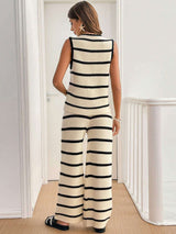 Casual Knit Striped Two-Piece Set image 3