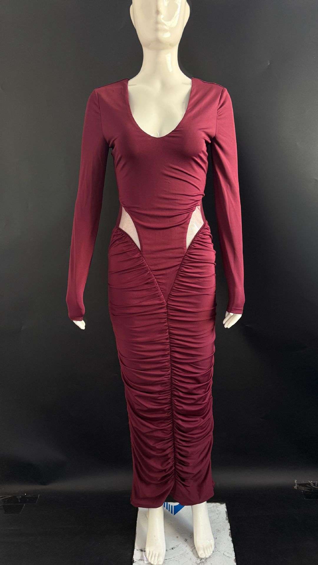 Chic Long Sleeve Bodycon Maxi Dress image 5
