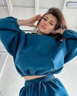 Loose Fit Hooded Sweatshirt With Joggers Co-ord Set image 7