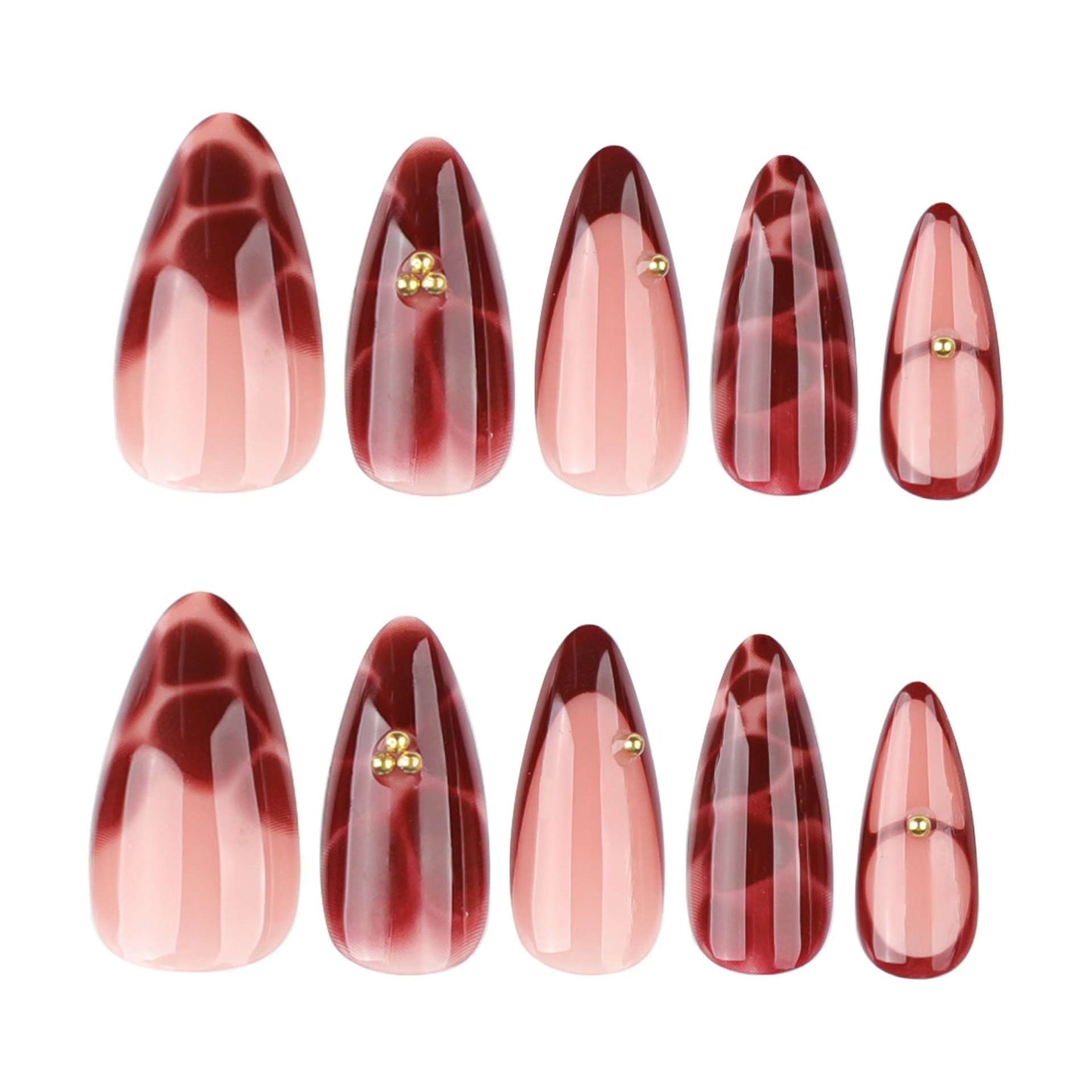 Marble Almond Nails image 4