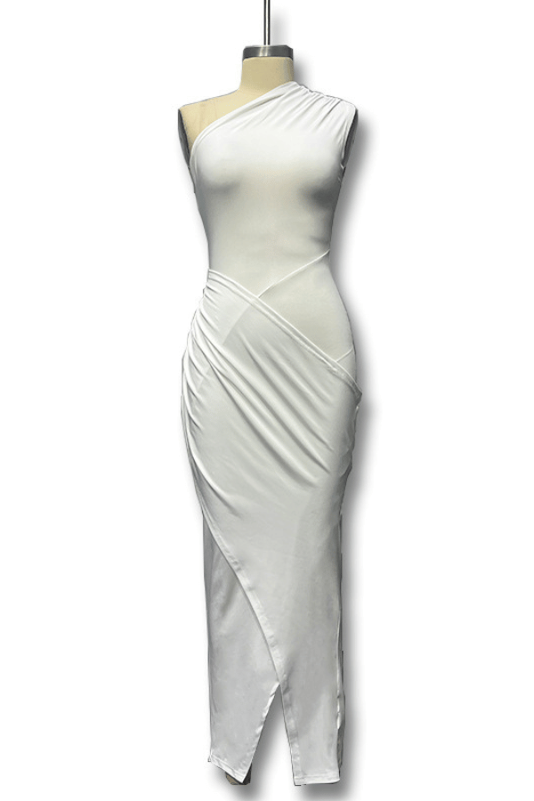 Sculpted Elegance One-Shoulder Gown image 6