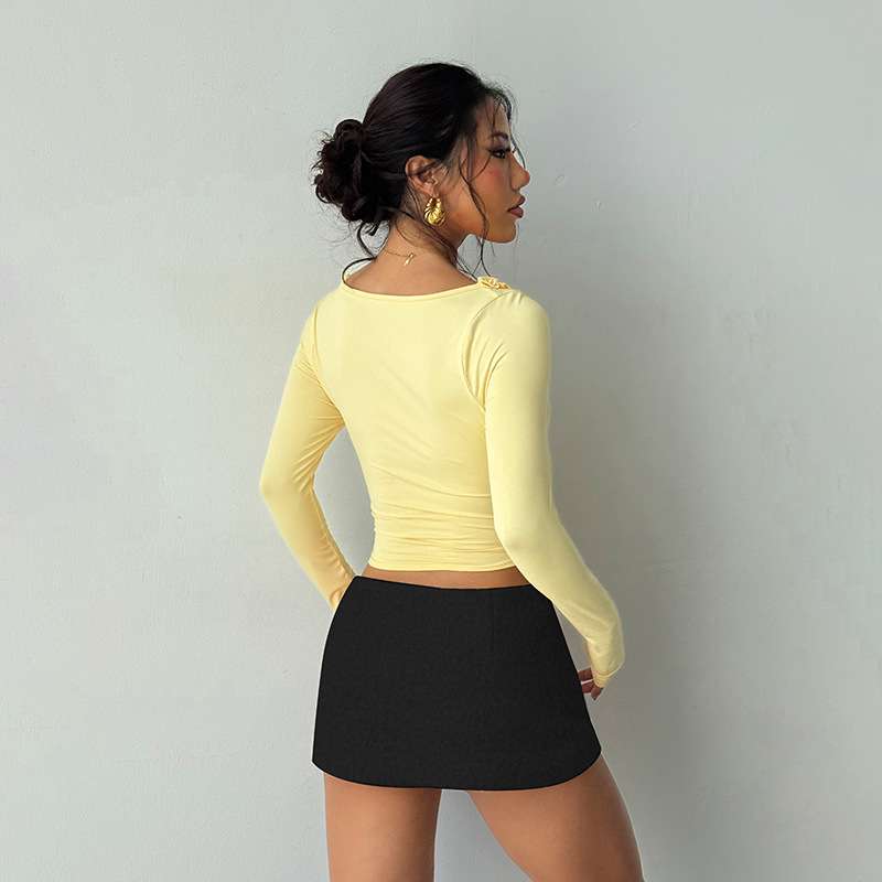 Ruffled Square Neck Corset Top image 2