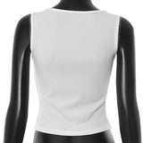 Ribbed Tank Top with Embellished Accents image 4