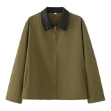 Classic Jacket with Black Collar - L, Green image