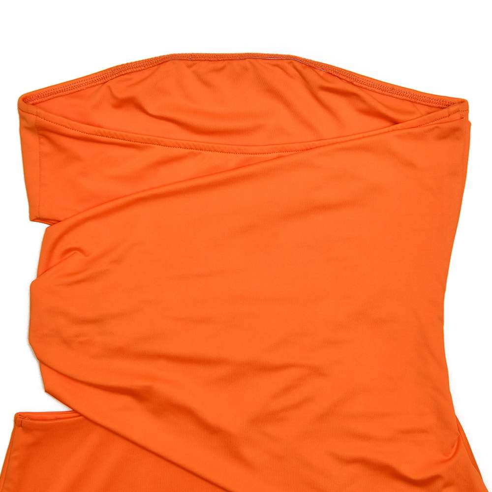 Strapless Maxi Dress with Side Cutout image 7