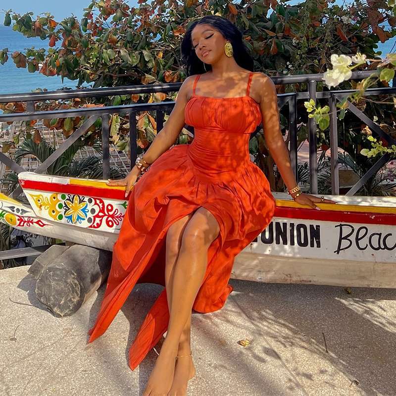 Spaghetti Strap Maxi Dress image 2