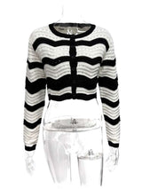 Striped Knit Cardigan Jacket image 3
