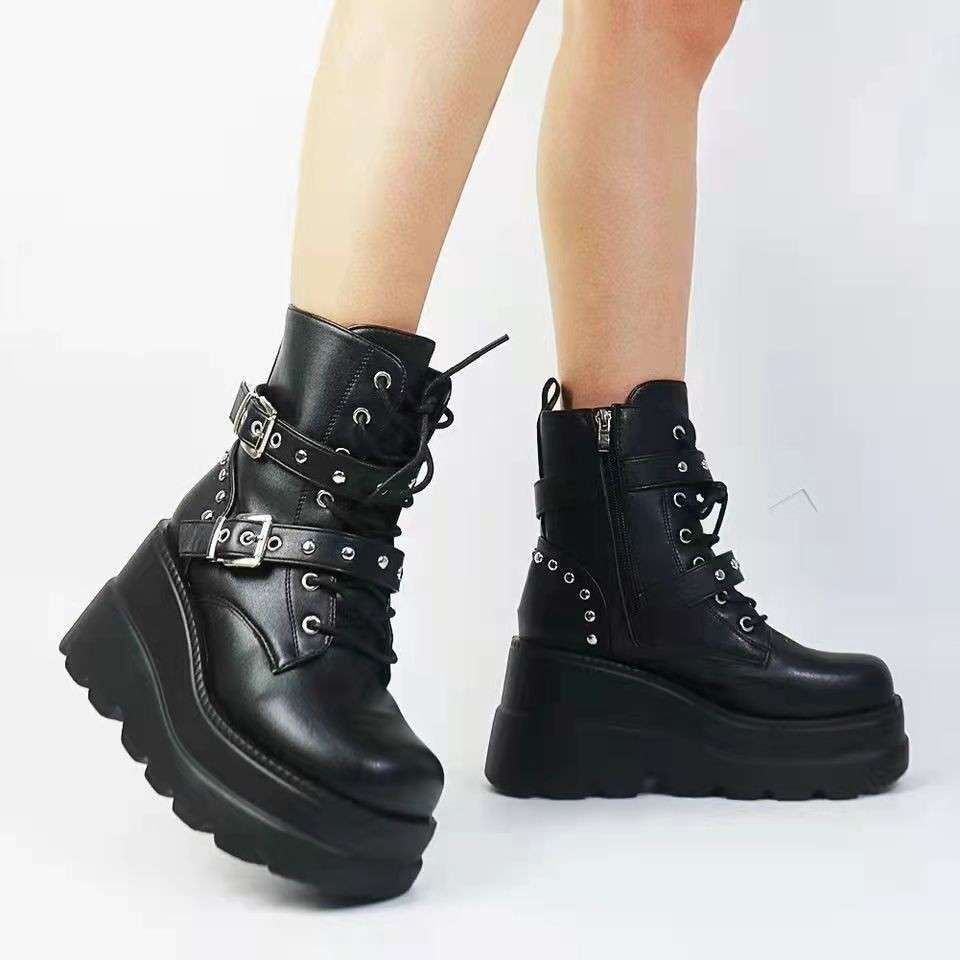 Edgy Platform Combat Boots image 0