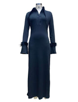 Wide Collar Maxi Sheath Dress image 4