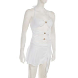 Glamourous White Cutout Mini Dress image 3