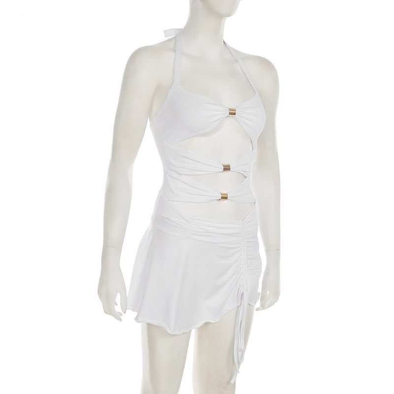 Glamourous White Cutout Mini Dress image 3