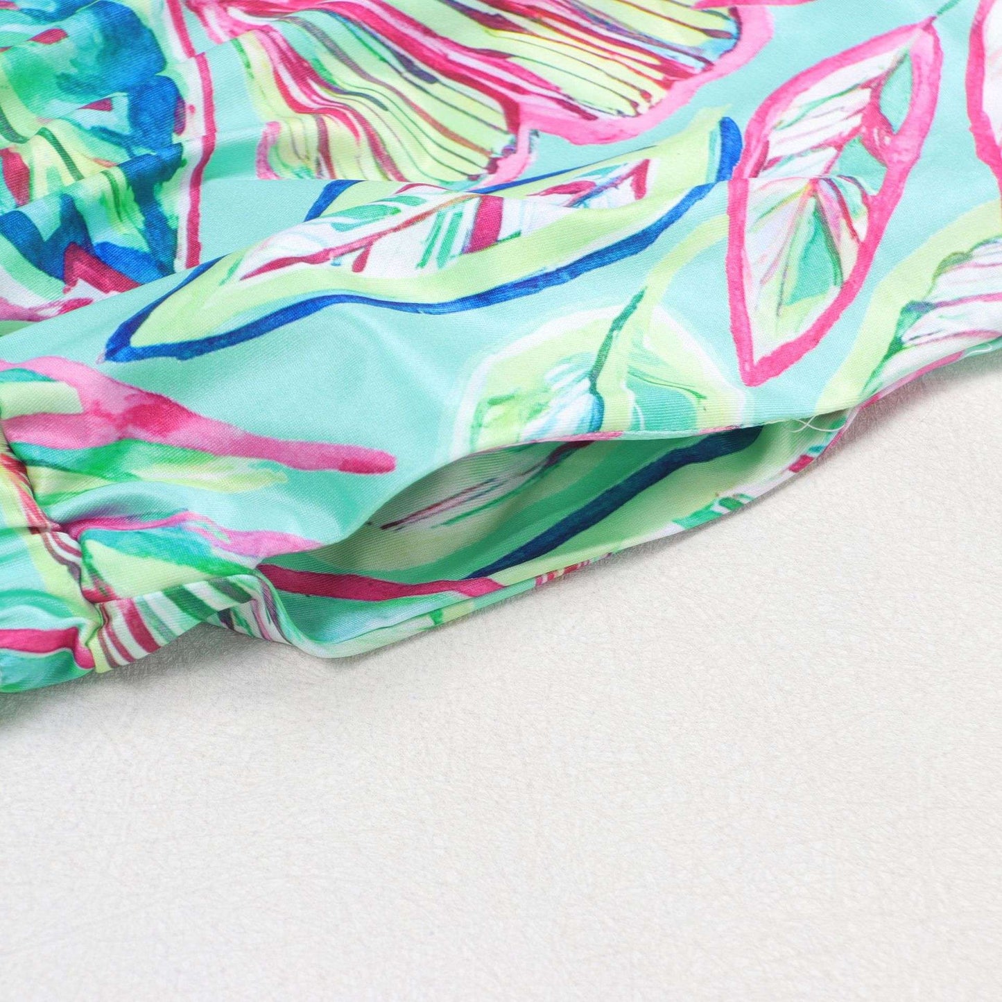Vibrant Tropical Print Two-Piece Set image 3