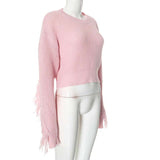 Loose Casual Pullover Fringe Sweater image 4