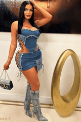 Denim Daredevil Two-Piece Set image 0