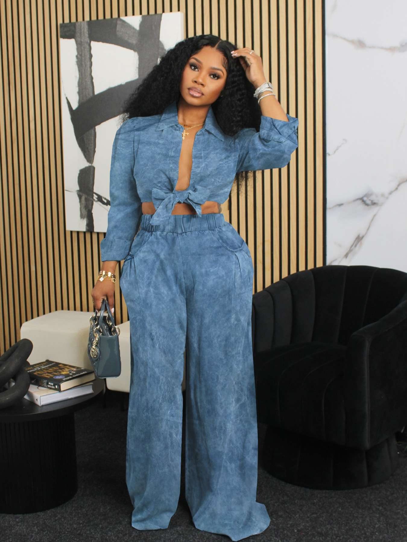 Azure Allure Two-Piece - S, Blue image