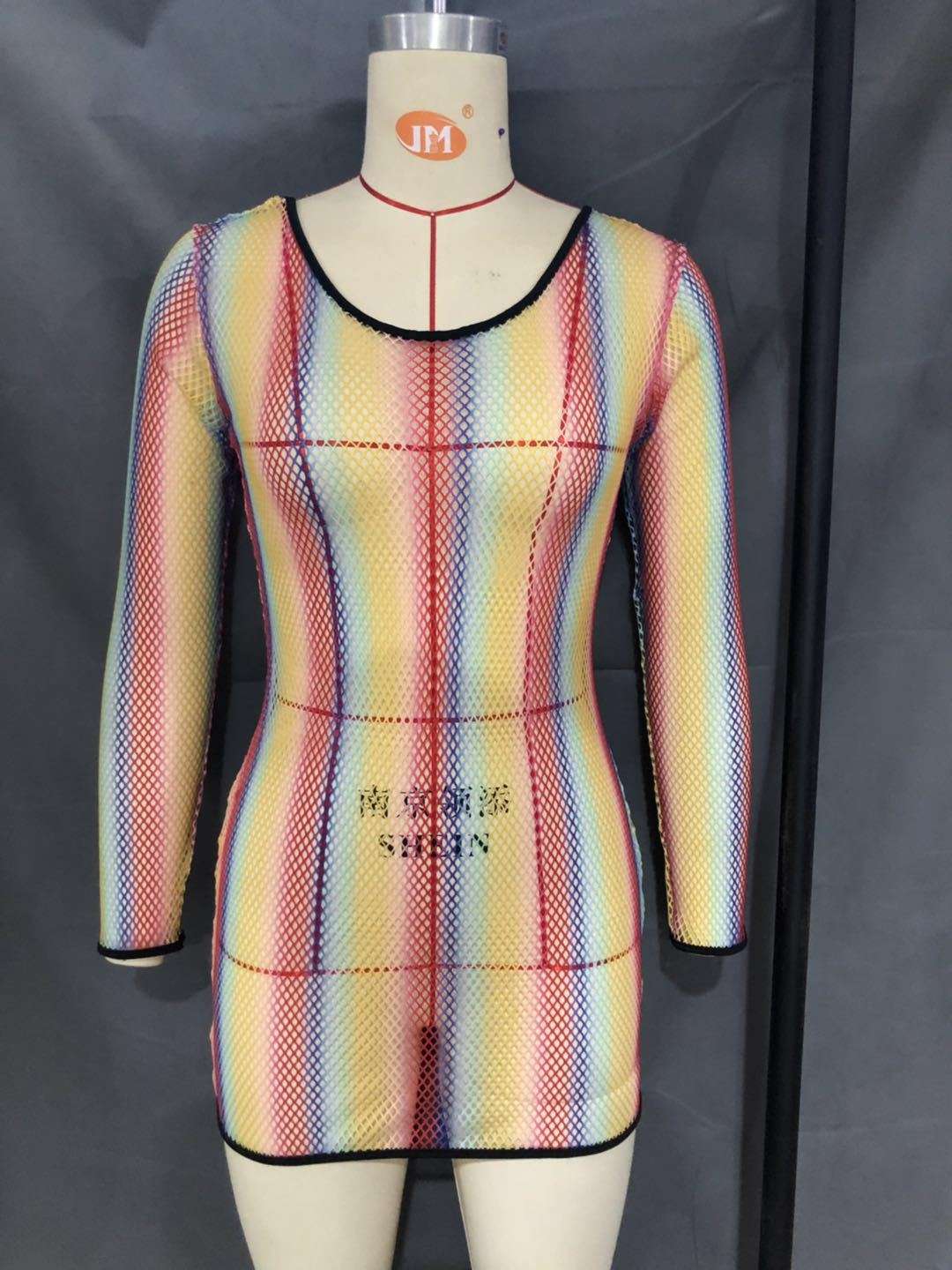 Hollowed Out See-through Mesh Beach Dress image 2