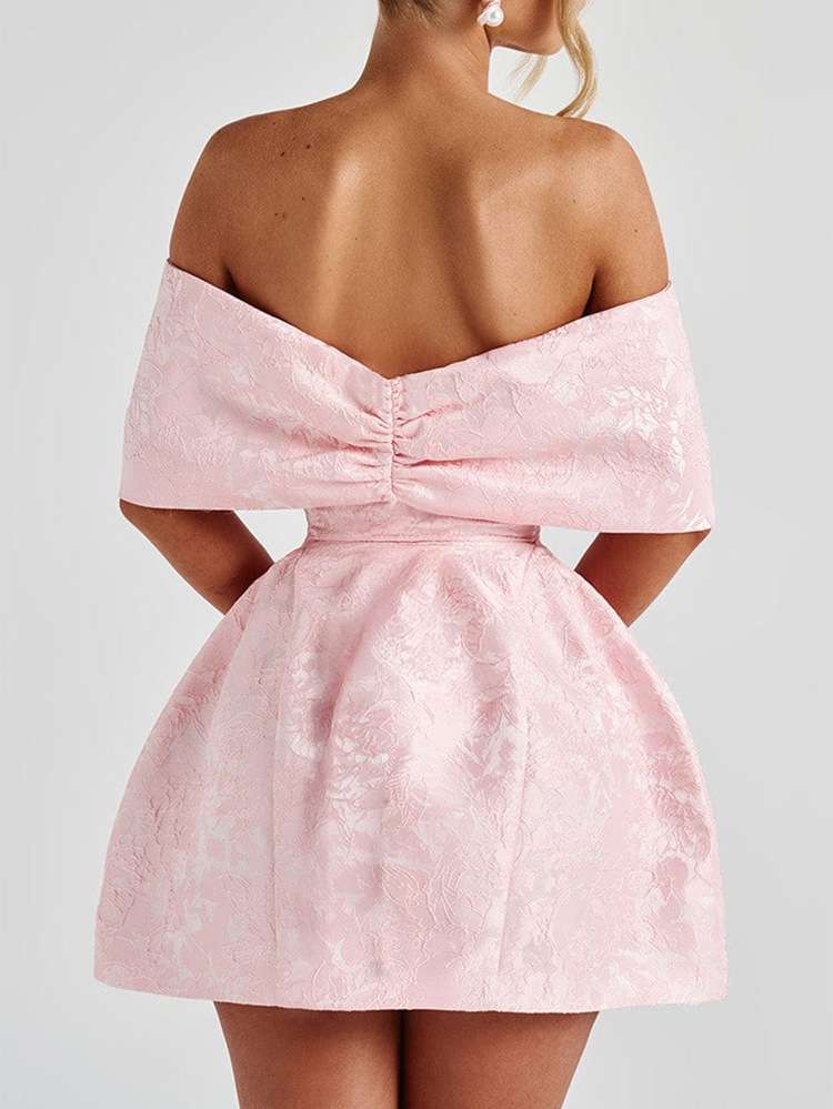 Off-Shoulder Dress with Bow Detail image 2