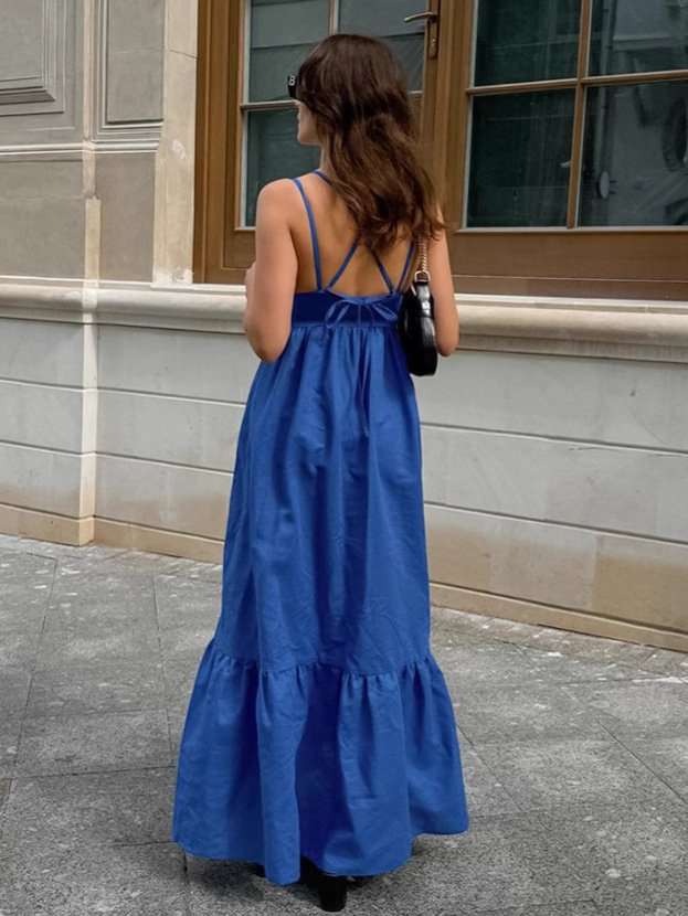 V-Neck Tiered Maxi Dress image 2