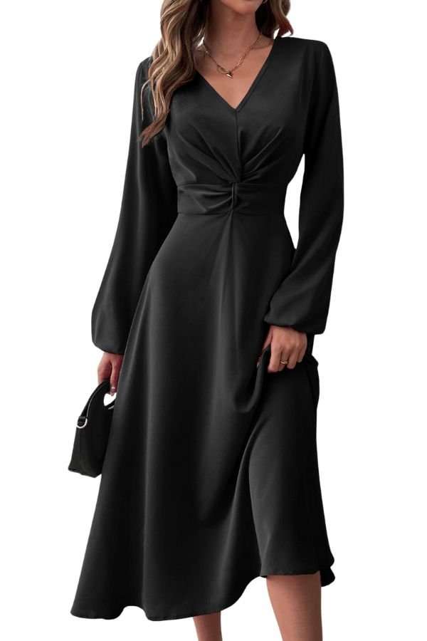 Solid Sheath Midi Dress image 0