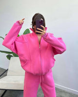 Three Thread Tracksuit Set - L, Hot Pink image