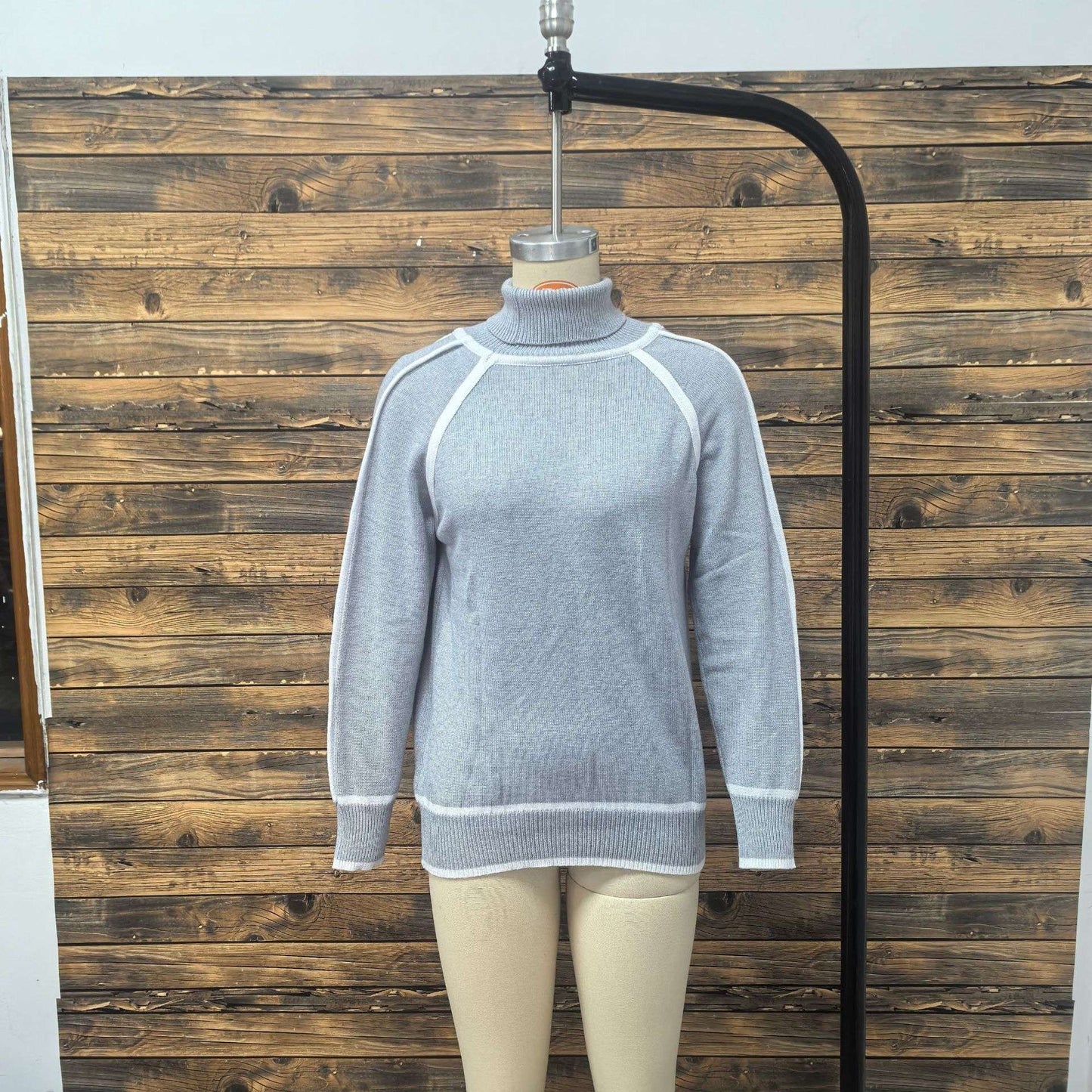 Casual Sweater with Stripe Details image 4
