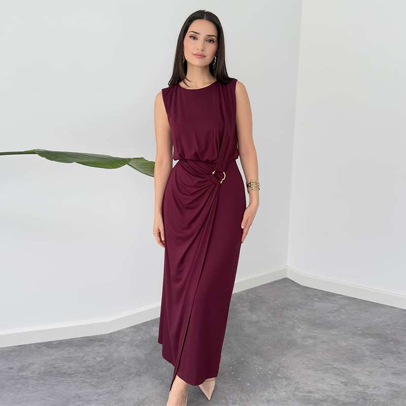 Sleeveless Draped Maxi Dress image 5