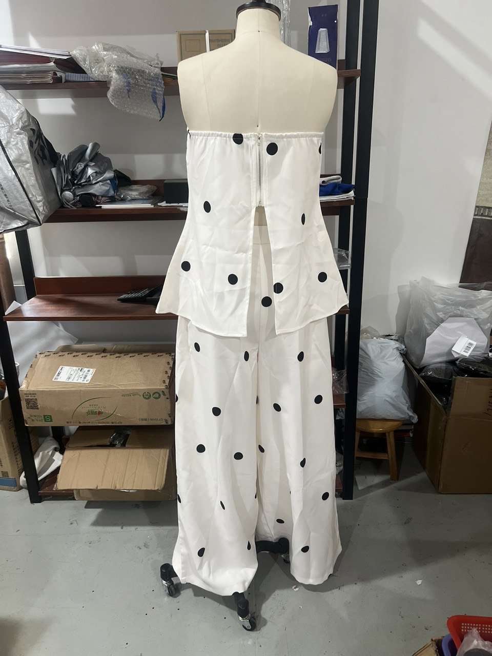 Polka Dot Strapless Palazzo Set image 4