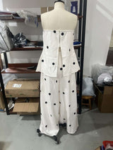 Polka Dot Strapless Palazzo Set image 4