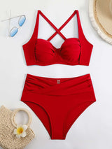 Retro-Chic High-Waisted Bikini image 2