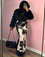 Camo Color Block Wide-Leg Pants image 6