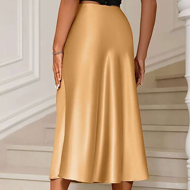 Elegant Gold Maxi Skirt image 3