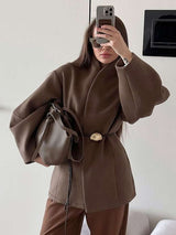 Elegant Oversized Coat with Belt image 0