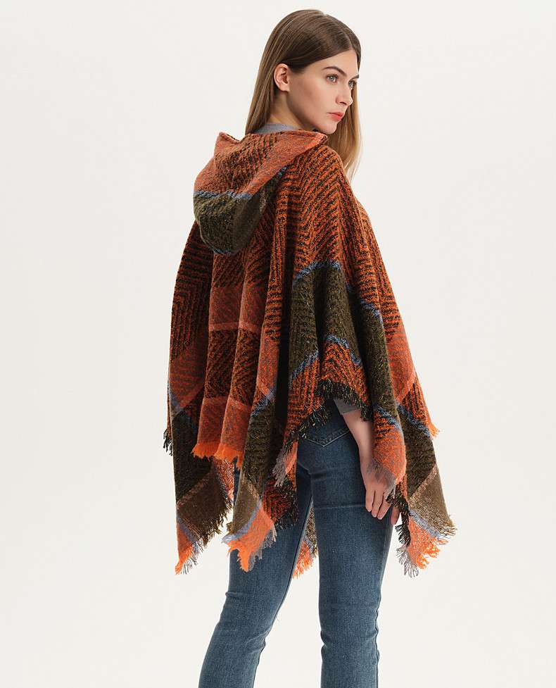 Fashion Shawl for women, striped, with Hood image 10