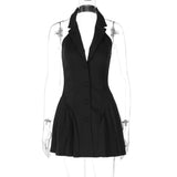 Blazer-Inspired Halter Mini Dress image 3