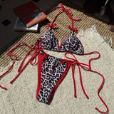 Leopard Print Tie-Side Bikini image 4