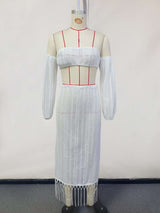 Off-Shoulder Crochet Beach Set image 2