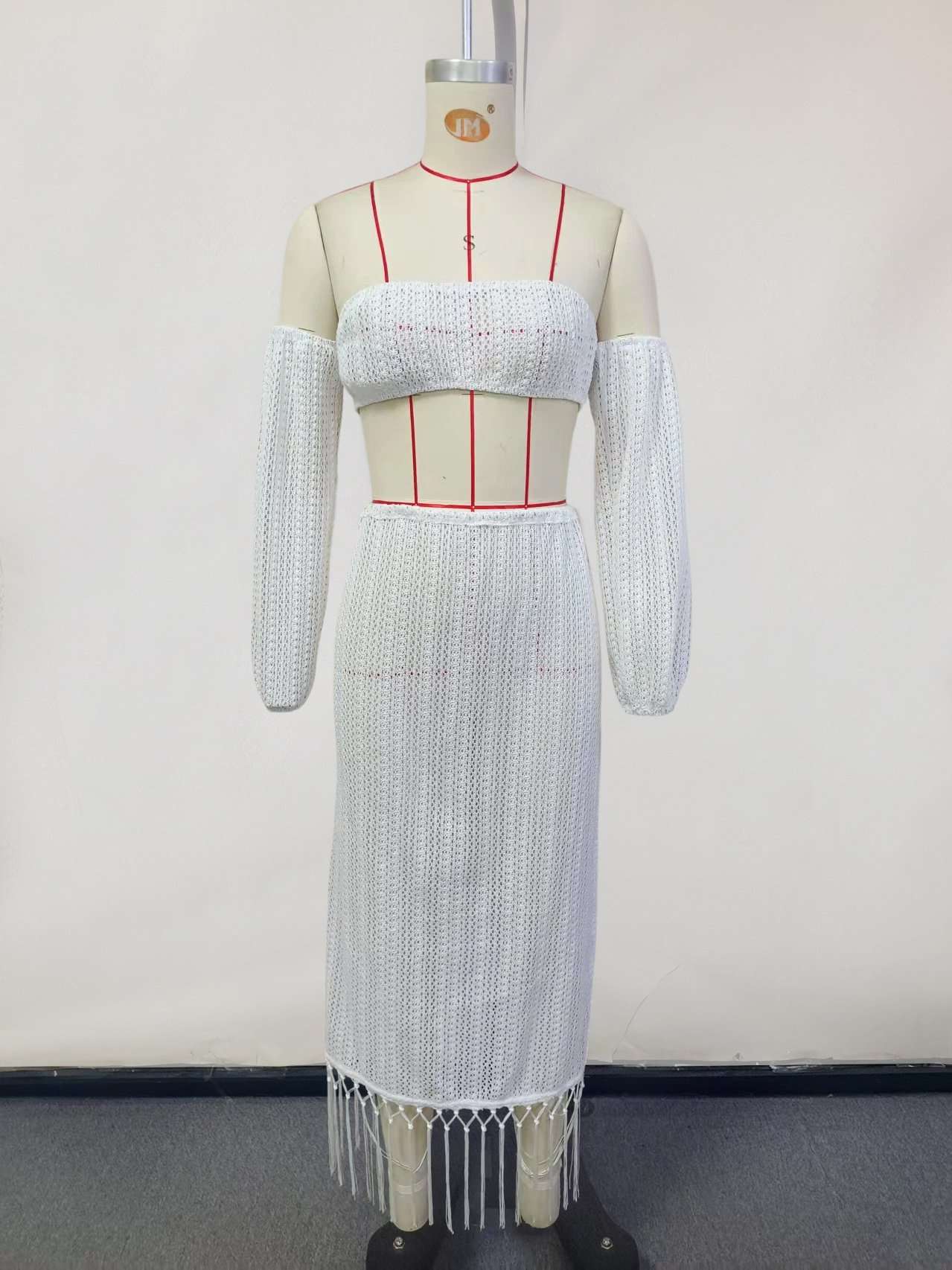 Off-Shoulder Crochet Beach Set image 2