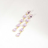 أقراط متدلية مرصعة بأحجار الراين