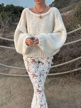 Cozy Beige Oversized Sweater image 0
