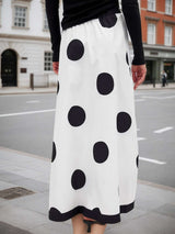 Polka Dot Wide-Leg Maxi Skirt image 2