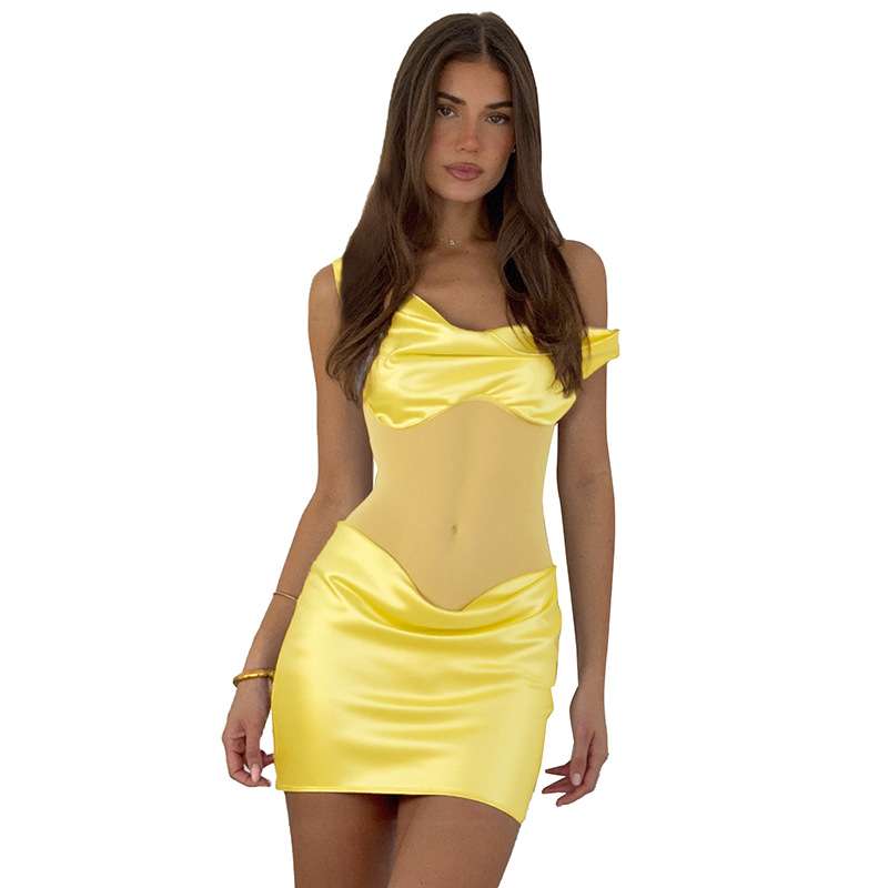 One-Shoulder Dress with Draped Detail image 3